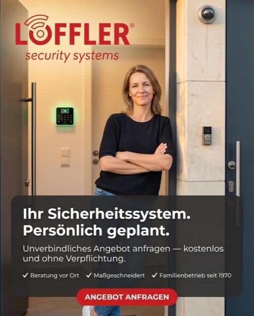 Löffler Security ad: your security system, personally planned